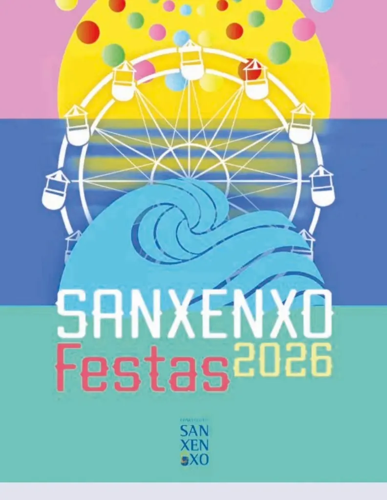 Cartel oficial de las Fiestas Patronales de Sanxenxo 2026, del 24 de agosto al 6 de septiembre