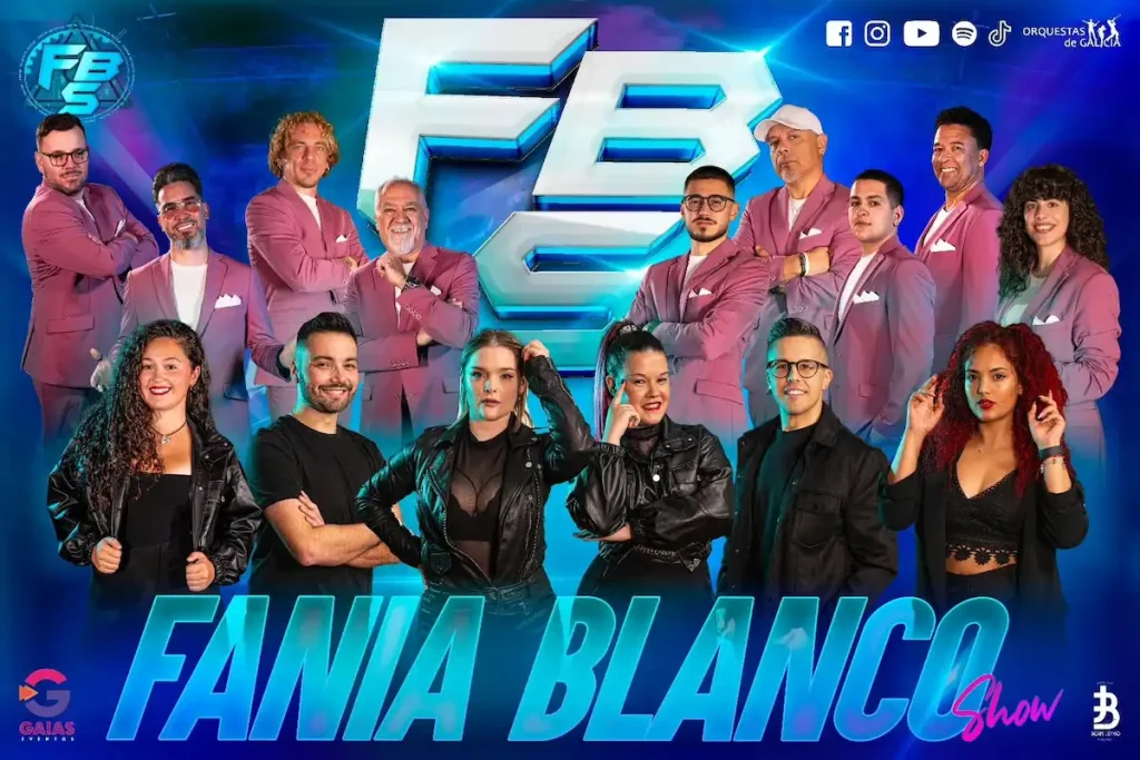 Integrantes de la orquesta Fania Blanco Show durante la temporada 2026