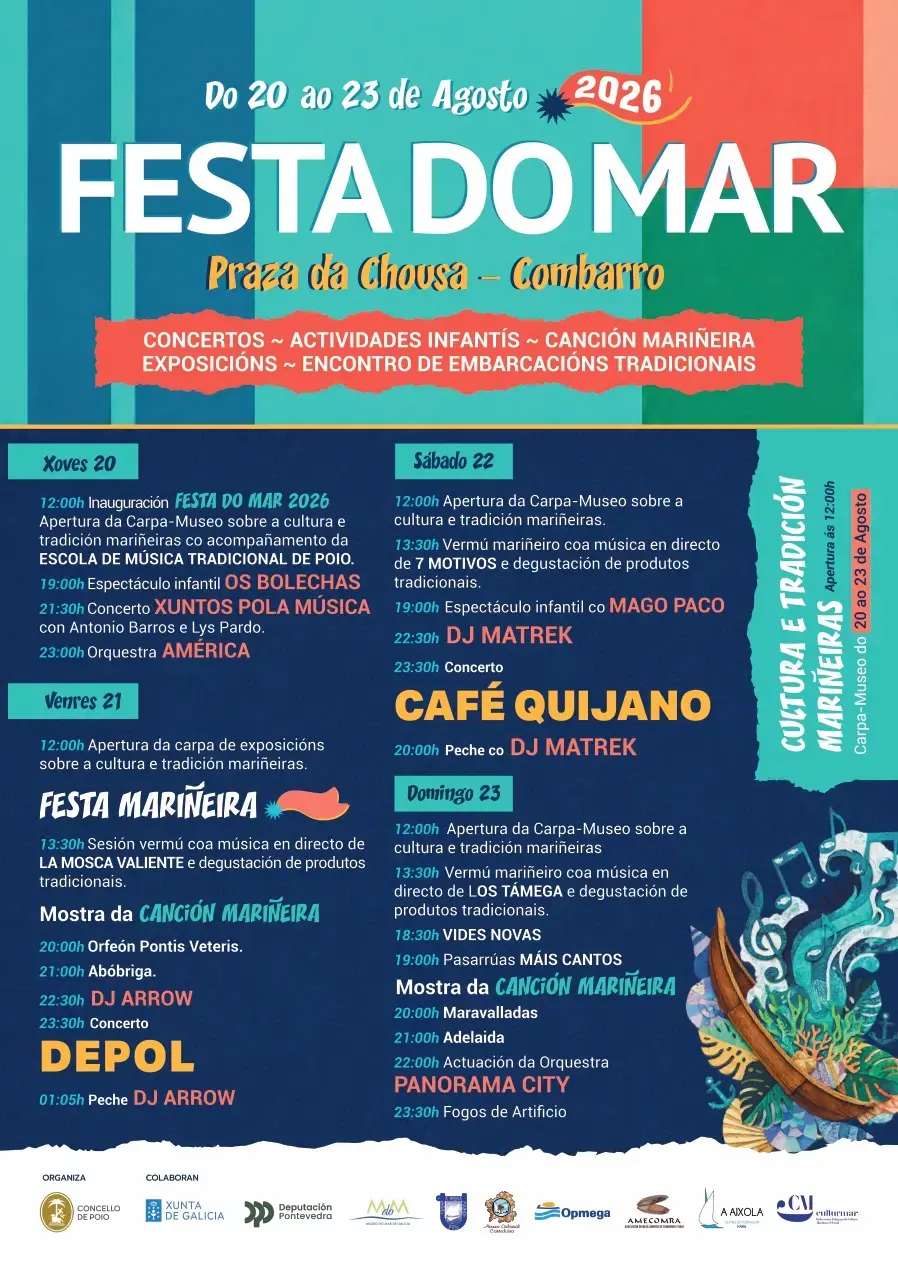 Cartel oficial de la Festa do Mar de Combarro 2026