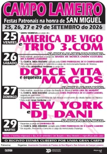Cartel de las Festas Patronais de Campo Lameiro 2026, del 25 al 29 de septiembre
