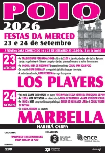 Cartel de las Festas da Merced de Poio 2026, los días 23 y 24 de septiembre