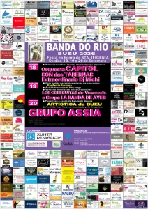 Cartel con el programa de las Festas de Santa Ifigenia de Banda do Río 2026 en Bueu