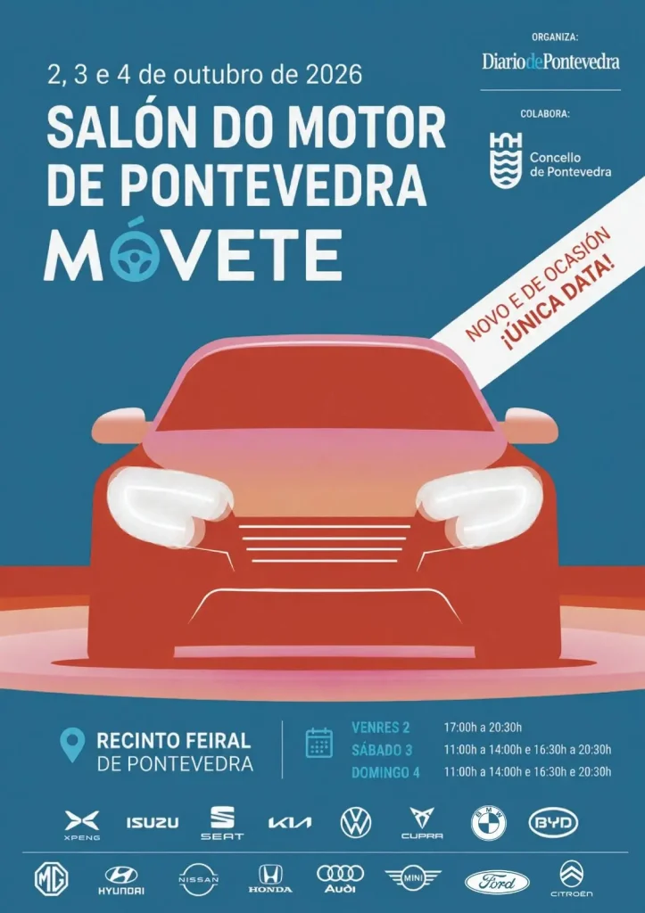 Cartel del Salón do Motor Móvete 2026 en Pontevedra Cartel oficial del Salón do Motor Móvete 2026 en el Recinto Feiral de Ponteved
